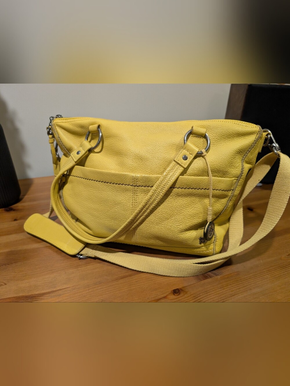 The Sak Yellow Leather Shoulder Bag